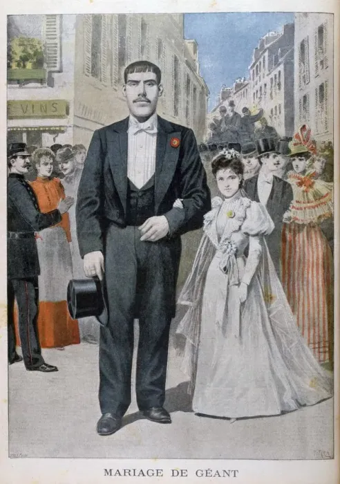 Framed Print : The marriage of a giant, 1897. Artist: Henri Meyer Framed Print : The marriage of a giant, 1897. Artist: Henri Meyer