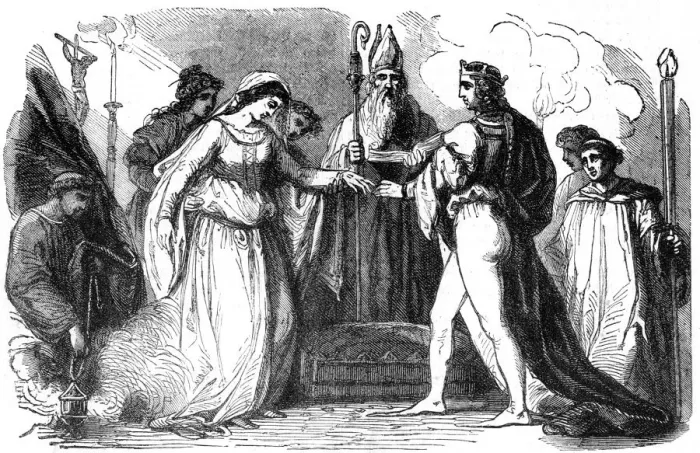Framed Print : Marriage of Henry I of England and Matilda, 1100 Framed Print : Marriage of Henry I of England and Matilda, 1100