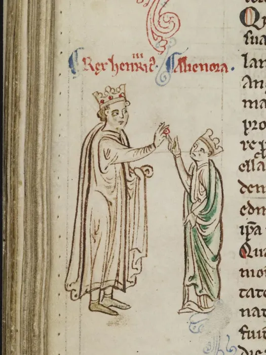 Framed Print : Marriage of Henry III and Eleanor of Provence (From the Historia Anglorum, Chronica majora). Artist: Paris, Matthew (c. 1200-1259) Framed Print : Marriage of Henry III and Eleanor of Provence (From the Historia Anglorum, Chronica majora). Artist: Paris, Matthew (c. 1200-1259)