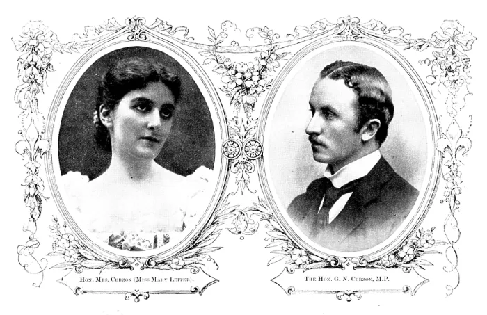 Framed Print : Marriage of the Hon. G. N. Curzon and Miss Mary Leiter, 1895. Creators: Unknown, Russell & Sons, Alice Hughes Framed Print : Marriage of the Hon. G. N. Curzon and Miss Mary Leiter, 1895. Creators: Unknown, Russell & Sons, Alice Hughes