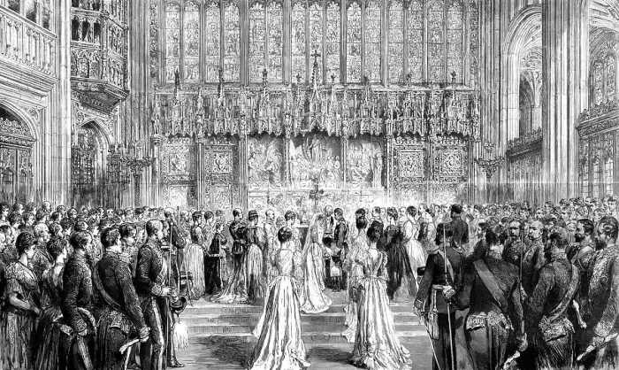 Framed Print : The Marriage of HRH Princess Louise of Schleswig-Holstein and HH Prince Aribert of Anhalt, 1891. Creator: Unknown Framed Print : The Marriage of HRH Princess Louise of Schleswig-Holstein and HH Prince Aribert of Anhalt, 1891. Creator: Unknown