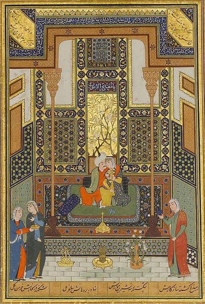 Marriage of Khusrau and Shirin, Folio 104 from a Khamsa (Quintet) of Nizami, A.H. 931 / A.D