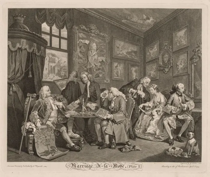 Framed Print : Marriage a la Mode, 1745. Creator: William Hogarth (British, 1697-1764) Framed Print : Marriage a la Mode, 1745. Creator: William Hogarth (British, 1697-1764)