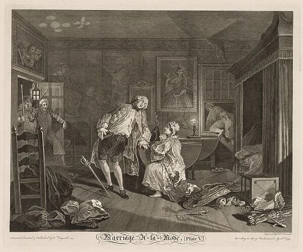 Marriage a la Mode: The Death of the Earl, 1745. Creator: William Hogarth (British