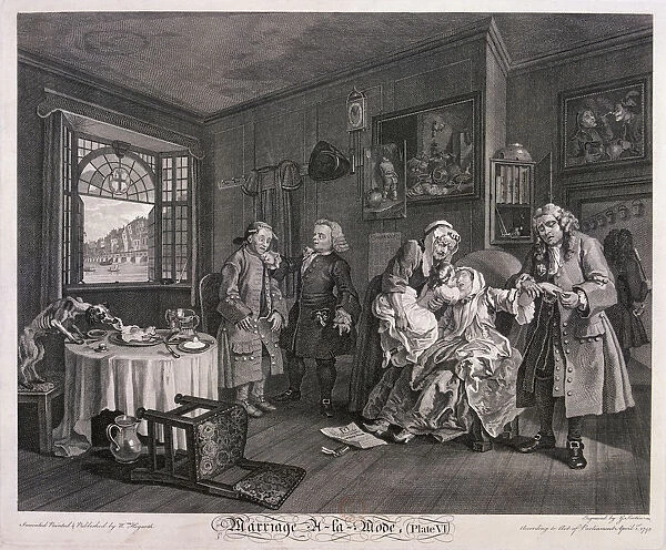 Marriage a la mode, Plate VI, 1745. Artist: Gerard Jean-Baptiste Scotin