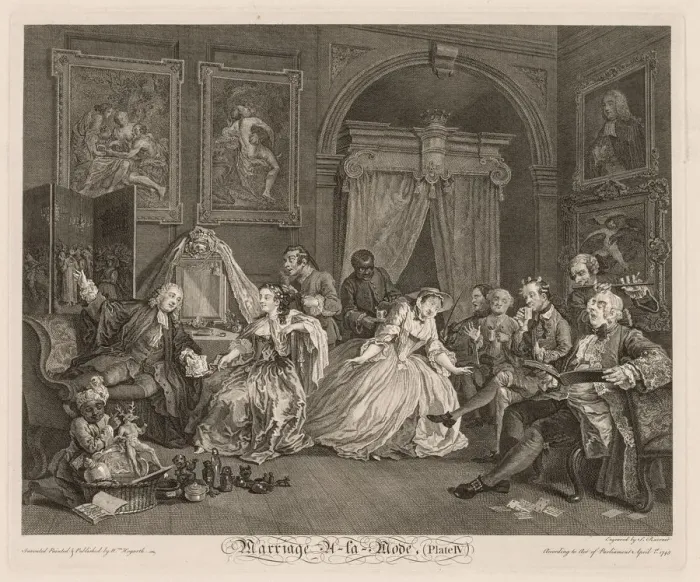 Framed Print : Marriage a la Mode: The Toilet Scene, 1745. Creator: William Hogarth (British, 1697-1764) Framed Print : Marriage a la Mode: The Toilet Scene, 1745. Creator: William Hogarth (British, 1697-1764)
