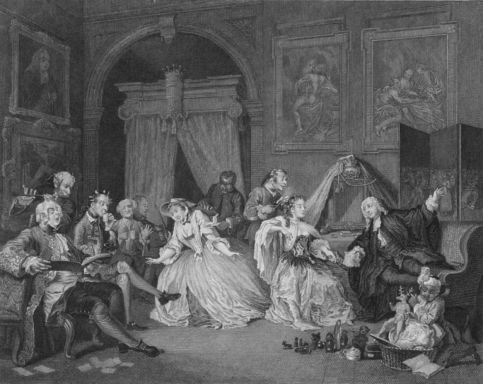 Framed Print : Marriage A La Mode - Toilette Scene, c19th century. Artist: Armstrong