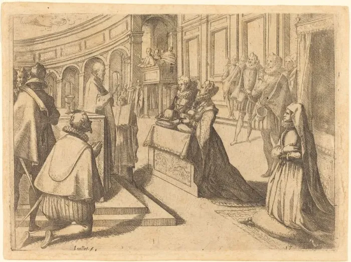 Framed Print : Marriage of Margaret of Austria and Philip III, 1612. Creator: Jacques Callot Framed Print : Marriage of Margaret of Austria and Philip III, 1612. Creator: Jacques Callot