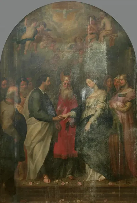 Framed Print : Marriage of Mary. Creator: Gerard Seghers