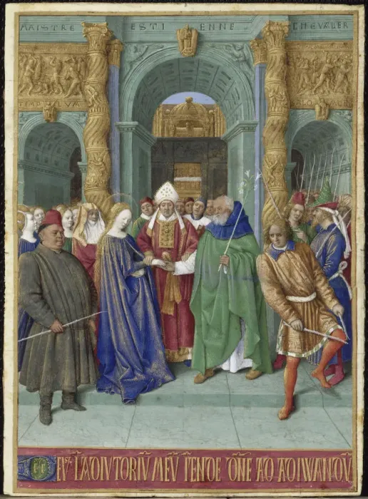Framed Print : The Marriage of Mary and Joseph (Hours of Etienne Chevalier). Artist: Fouquet, Jean (1420?1481) Framed Print : The Marriage of Mary and Joseph (Hours of Etienne Chevalier). Artist: Fouquet, Jean (1420?1481)