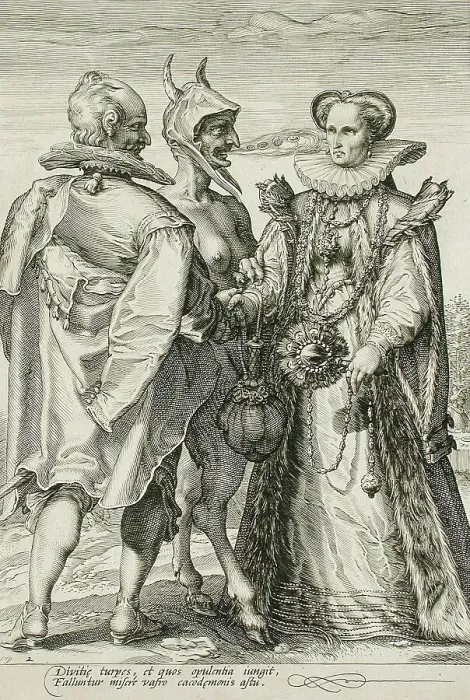 Framed Print : Marriage for Money, c1594. Creator: Jan Saenredam Framed Print : Marriage for Money, c1594. Creator: Jan Saenredam