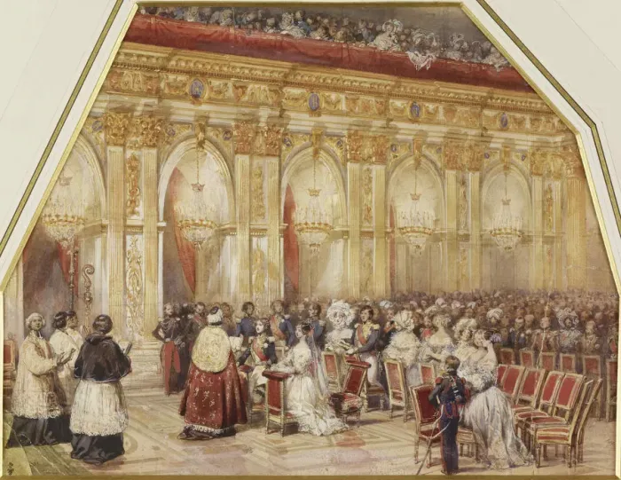 Framed Print : The Marriage of Prince Ferdinand Philippe d Orleans and Duchess Helene of Mecklenburg-Schwerin Framed Print : The Marriage of Prince Ferdinand Philippe d Orleans and Duchess Helene of Mecklenburg-Schwerin