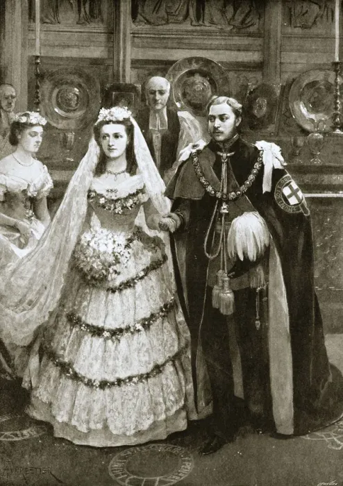 Framed Print : The marriage of the Prince of Wales and Princess Alexandra of Denmark, Windsor, 1863 (1901) Framed Print : The marriage of the Prince of Wales and Princess Alexandra of Denmark, Windsor, 1863 (1901)