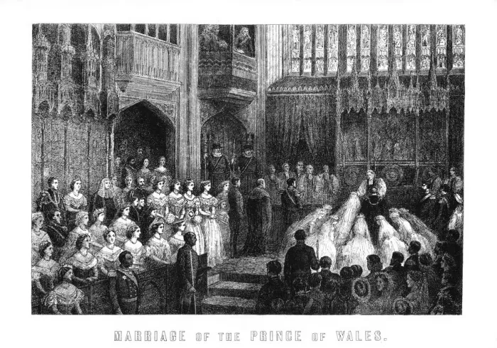 Framed Print : Marriage of the Prince of Wales, St Georges Chapel, Windsor on 10 March 1863, (1899) Framed Print : Marriage of the Prince of Wales, St Georges Chapel, Windsor on 10 March 1863, (1899)