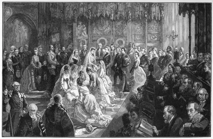 Framed Print : The marriage of Princess Louise, 21 March 1871, (1900). Artist: Sydney Prior Hall Framed Print : The marriage of Princess Louise, 21 March 1871, (1900). Artist: Sydney Prior Hall