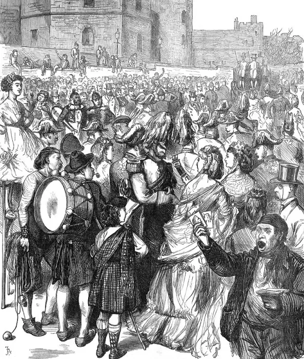 Framed Print : Marriage of Princess Louise: the Castle Hill, Windsor, 1871. Creator: Unknown Framed Print : Marriage of Princess Louise: the Castle Hill, Windsor, 1871. Creator: Unknown