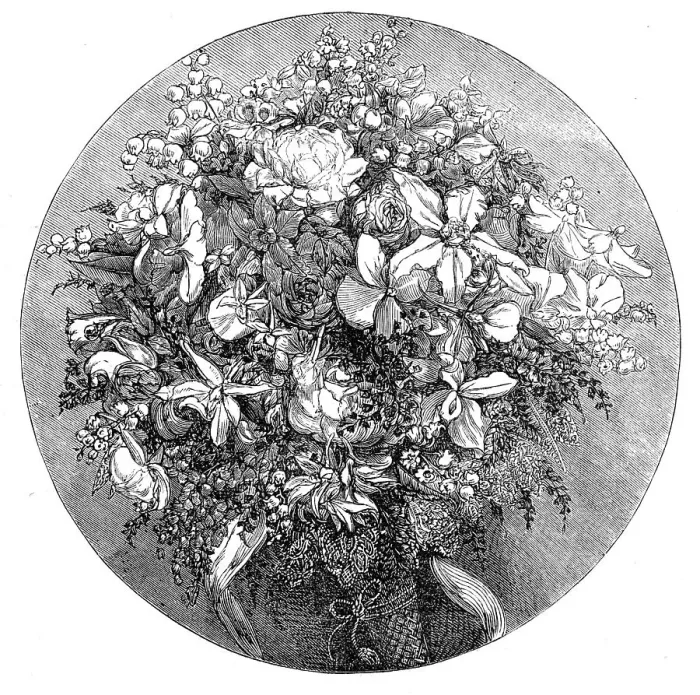 Framed Print : Marriage of Princess Louise: the Queen's Bouquet, 1871. Creator: Unknown Framed Print : Marriage of Princess Louise: the Queen's Bouquet, 1871. Creator: Unknown