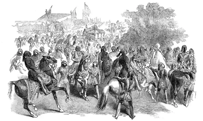 Framed Print : Marriage Procession of the Sultan's Daughter, at Constantinople, 1854. Creator: Unknown Framed Print : Marriage Procession of the Sultan's Daughter, at Constantinople, 1854. Creator: Unknown