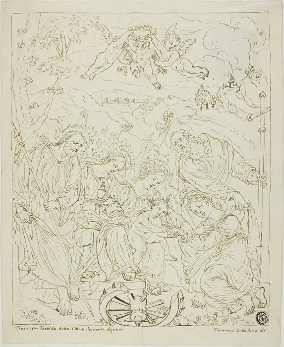 Framed Print : Marriage of Saint Catherine, n.d. Creator: Domenico dalla Rosa Framed Print : Marriage of Saint Catherine, n.d. Creator: Domenico dalla Rosa