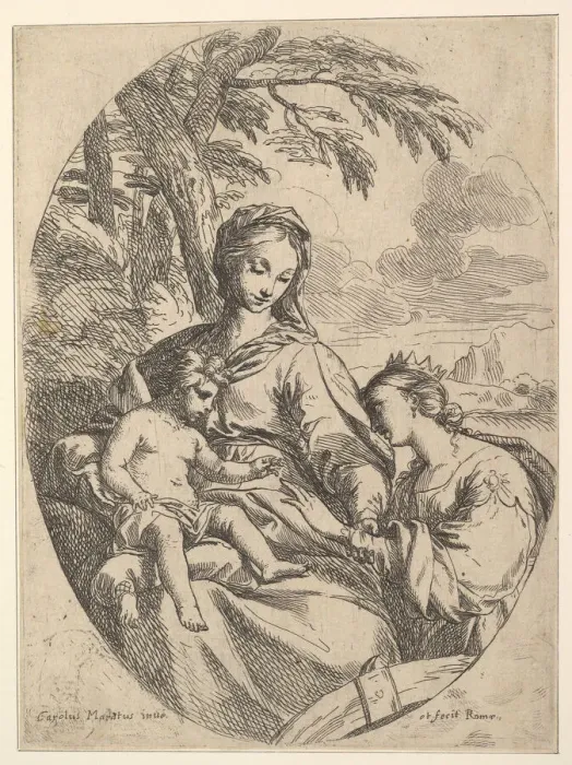 Framed Print : The Marriage of St. Catherine. Creator: Carlo Maratti Framed Print : The Marriage of St. Catherine. Creator: Carlo Maratti
