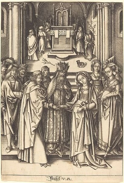 The Marriage of the Virgin, c. 1490  /  1500. Creator: Israhel van Meckenem