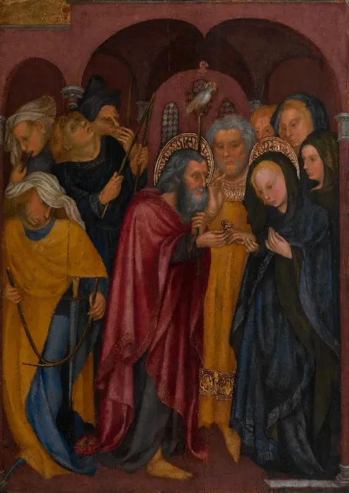 Framed Print : The Marriage of the Virgin, ca. 1430. Creator: Michelino da Besozzo Framed Print : The Marriage of the Virgin, ca. 1430. Creator: Michelino da Besozzo