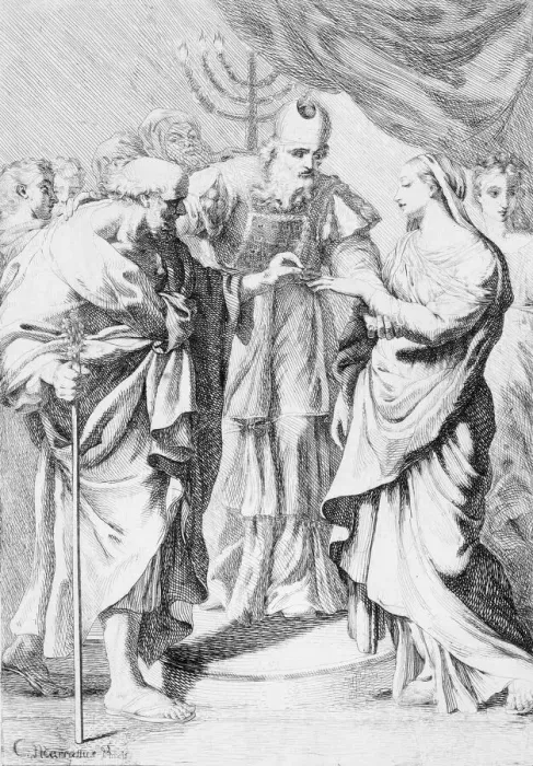 Framed Print : Marriage of the Virgin. Creator: Robert van Audenaerde Framed Print : Marriage of the Virgin. Creator: Robert van Audenaerde