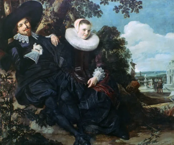 Framed Print : Married Couple in a Garden, c1622. Artist: Frans Hals