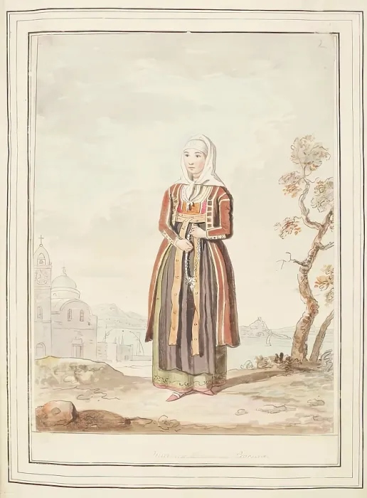 Framed Print : Married Woman of Procida, leaf from A Collection of Dresses by David Allan Mostly from Nature, 1776 Creator: David Allan. Married Woman of Procida Framed Print : Married Woman of Procida, leaf from A Collection of Dresses by David Allan Mostly from Nature, 1776 Creator: David Allan. Married Woman of Procida