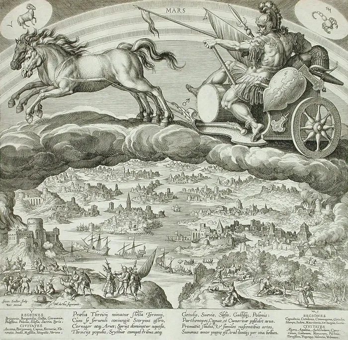 Framed Print : Mars, c1585. Creator: Johann Sadeler I Framed Print : Mars, c1585. Creator: Johann Sadeler I