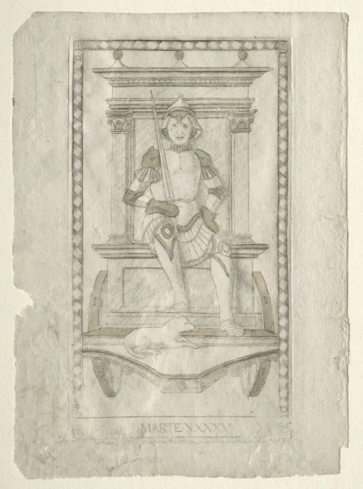 Framed Print : Mars (from the Tarocchi, series A: Firmaments of the Universe, #45), before 1467. Creator Framed Print : Mars (from the Tarocchi, series A: Firmaments of the Universe, #45), before 1467. Creator
