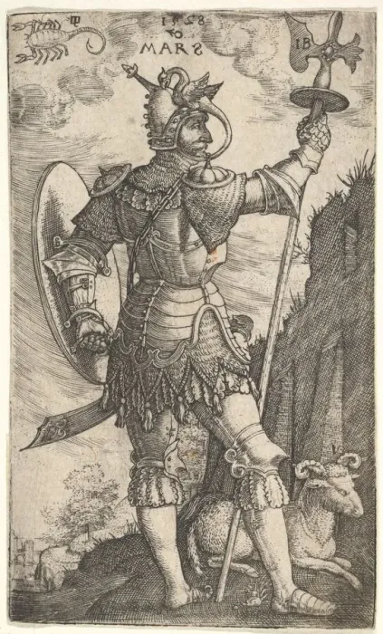 Framed Print : Mars from The Gods Who Preside Over the Planet, 1528. Creator: Master I. B Framed Print : Mars from The Gods Who Preside Over the Planet, 1528. Creator: Master I. B