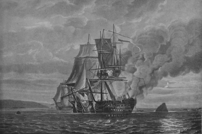 Framed Print : The Mars and L Hercule, c1799. Artist: Nicholas Pocock Framed Print : The Mars and L Hercule, c1799. Artist: Nicholas Pocock