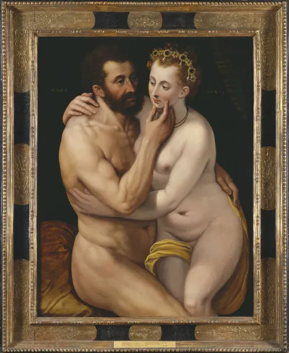 Framed Print : Mars and Venus. Artist: Floris, Frans, the Elder (1519-1570) Framed Print : Mars and Venus. Artist: Floris, Frans, the Elder (1519-1570)