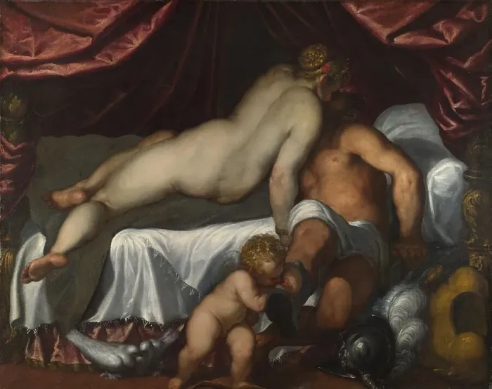 Framed Print : Mars and Venus, ca 1590. Artist: Palma il Giovane, Jacopo, the Younger (1544-1628) Framed Print : Mars and Venus, ca 1590. Artist: Palma il Giovane, Jacopo, the Younger (1544-1628)