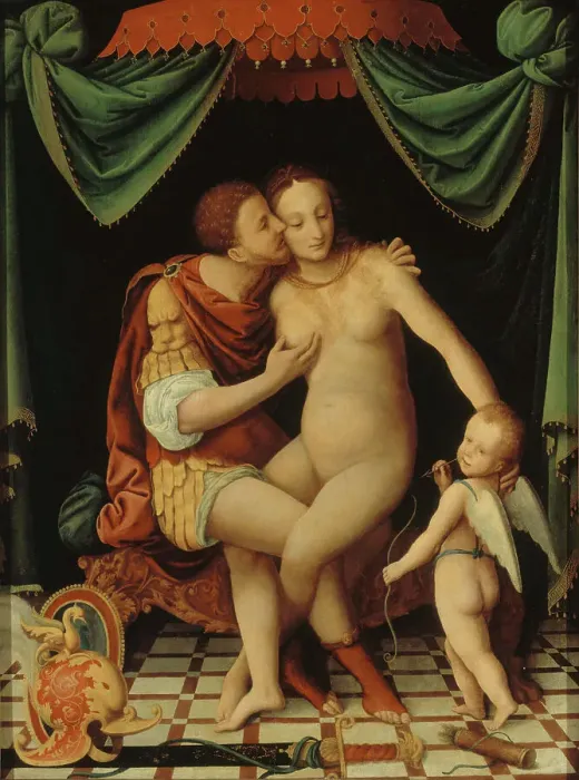 Framed Print : Mars and Venus. Creator: Bernardino Lanino Framed Print : Mars and Venus. Creator: Bernardino Lanino