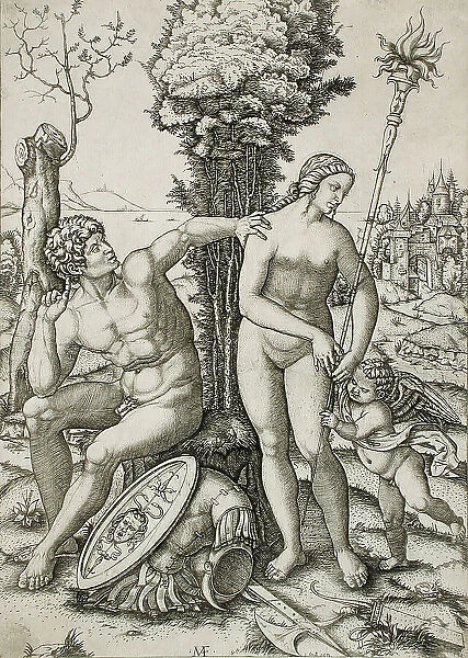 Mars, Venus and Cupid, 1508. Creator: Marcantonio Raimondi
