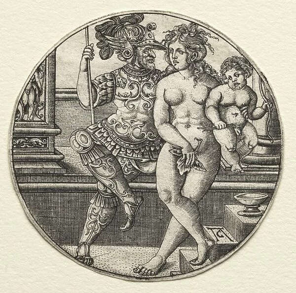 Mars, Venus, and Cupid, 1520s. Creator: Allaert Claesz (Netherlandish, fl. 1508-1534)