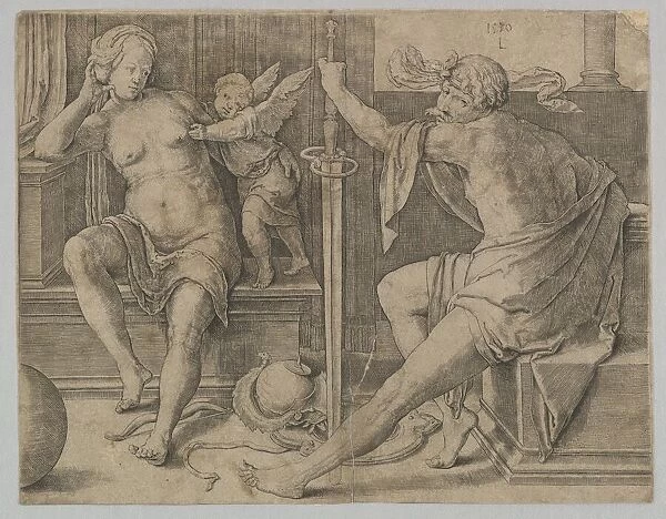 Mars, Venus and Cupid, 1530. Creator: Lucas van Leyden