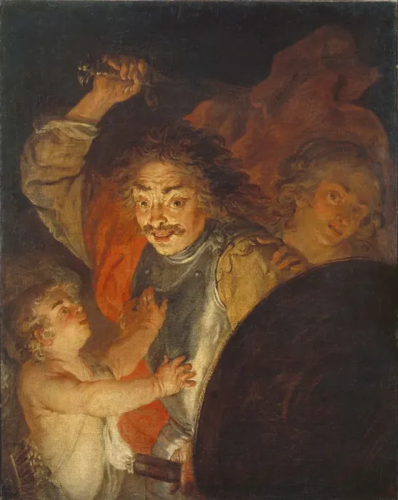 Framed Print : Mars, Venus and Cupid (Allegory of Anger), c. 1630. Artist: Sandrart, Joachim, von (1606-1688) Framed Print : Mars, Venus and Cupid (Allegory of Anger), c. 1630. Artist: Sandrart, Joachim, von (1606-1688)