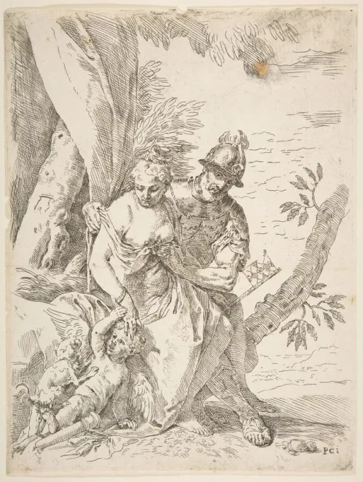 Framed Print : Mars, Venus, and Cupid, ca. 1637-1639. Creator: Simone Cantarini Framed Print : Mars, Venus, and Cupid, ca. 1637-1639. Creator: Simone Cantarini