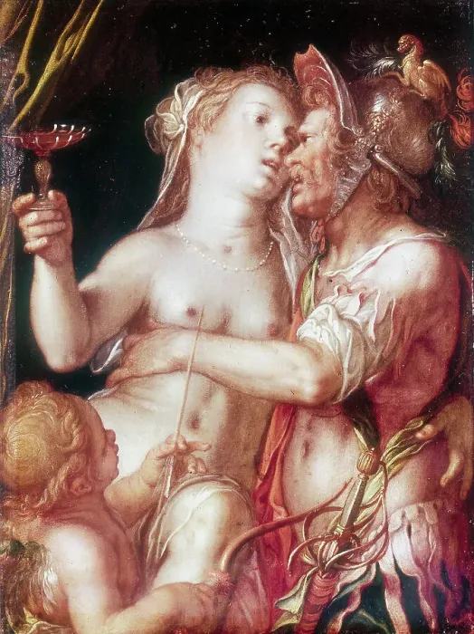 Framed Print : Mars and Venus, late 16th-early 17th century. Artist: Joachim Anthonisz Wtewael Framed Print : Mars and Venus, late 16th-early 17th century. Artist: Joachim Anthonisz Wtewael