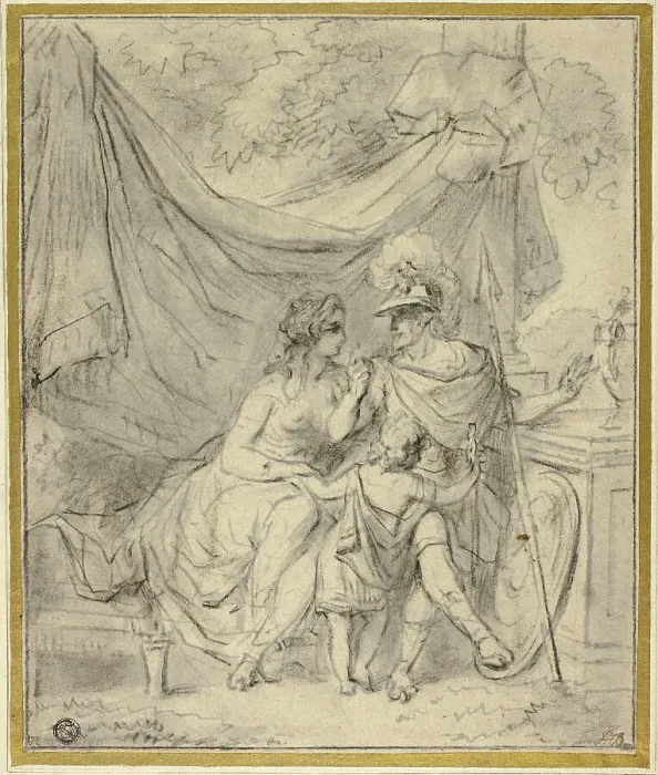Framed Print : Mars and Venus, n.d. Creator: Jacob Toorenvliet