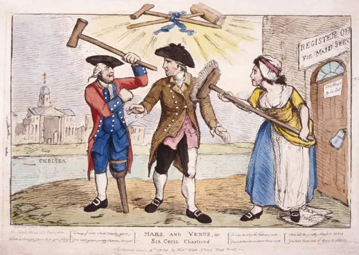 Framed Print : Mars and Venus, or Sir Cecil chastised, 1784. Artist: Samuel Collings Framed Print : Mars and Venus, or Sir Cecil chastised, 1784. Artist: Samuel Collings
