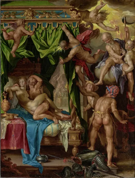 Framed Print : Mars and Venus Surprised by Vulcan, 1604-1608. Creator: Joachim Anthonisz Wtewael Framed Print : Mars and Venus Surprised by Vulcan, 1604-1608. Creator: Joachim Anthonisz Wtewael