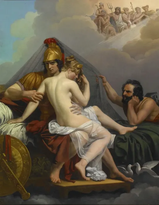 Framed Print : Mars and Venus Surprised by Vulcan, 1827. Creator: Alexandre-Charles Guillemot Framed Print : Mars and Venus Surprised by Vulcan, 1827. Creator: Alexandre-Charles Guillemot