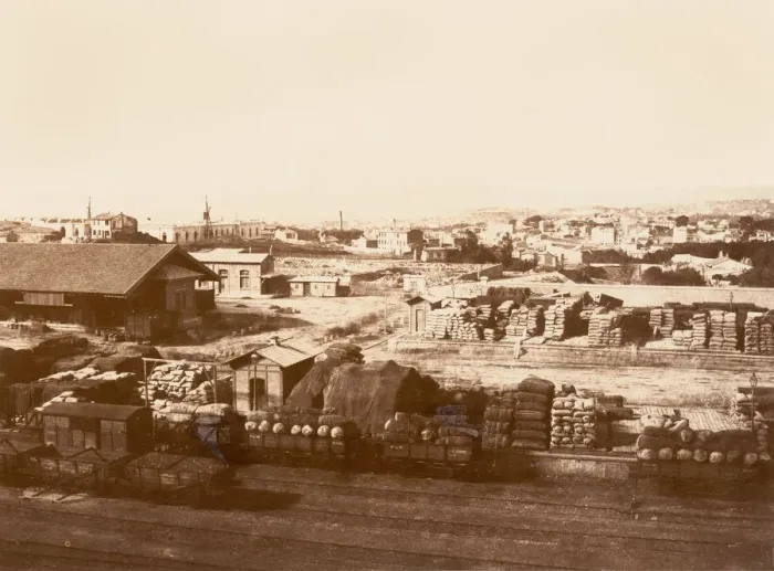 Framed Print : Marseille, late 1850s (?). Creator: Edouard Baldus Framed Print : Marseille, late 1850s (?). Creator: Edouard Baldus