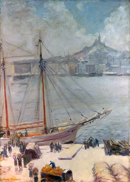 Marseille Quay, 1929. Artist: Emile Bernard