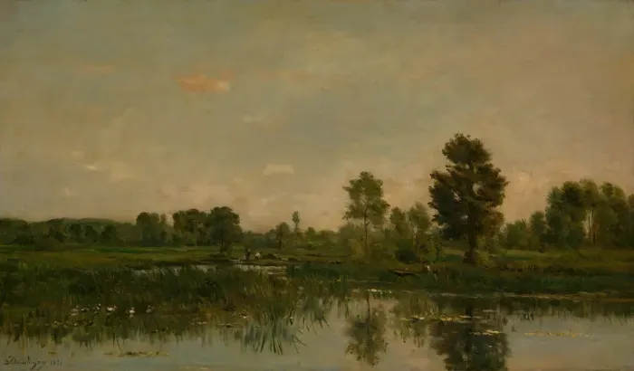 Framed Print : The Marsh, 1871. Creator: Charles Francois Daubigny Framed Print : The Marsh, 1871. Creator: Charles Francois Daubigny