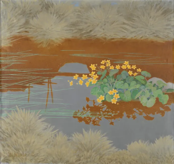Framed Print : Marsh Marigolds. Creator: Lindh, Bror (1877-1941) Framed Print : Marsh Marigolds. Creator: Lindh, Bror (1877-1941)